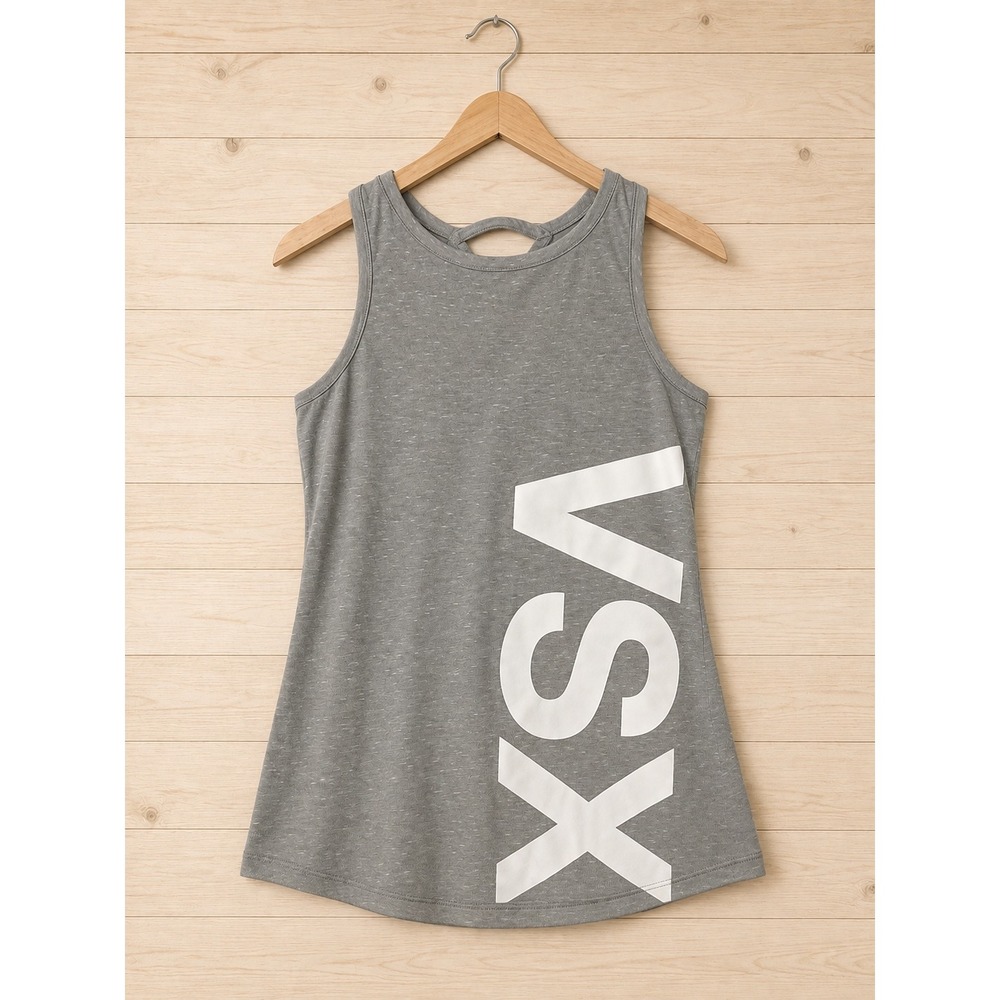Victoria's Secret VSX Sport Gray Racerback Tank Top Women's XS Athletic